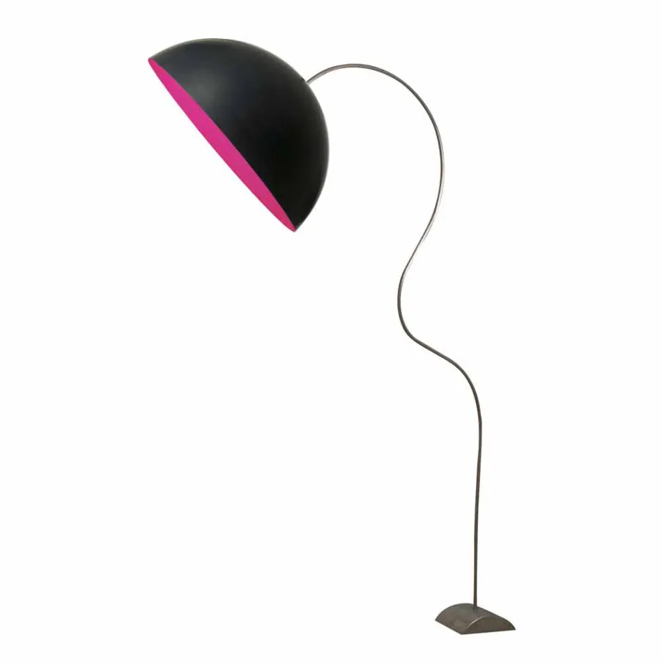 Moderní H210cm stojací lampa In-es.artdesign Half Moon barevný nebulit Viadurini