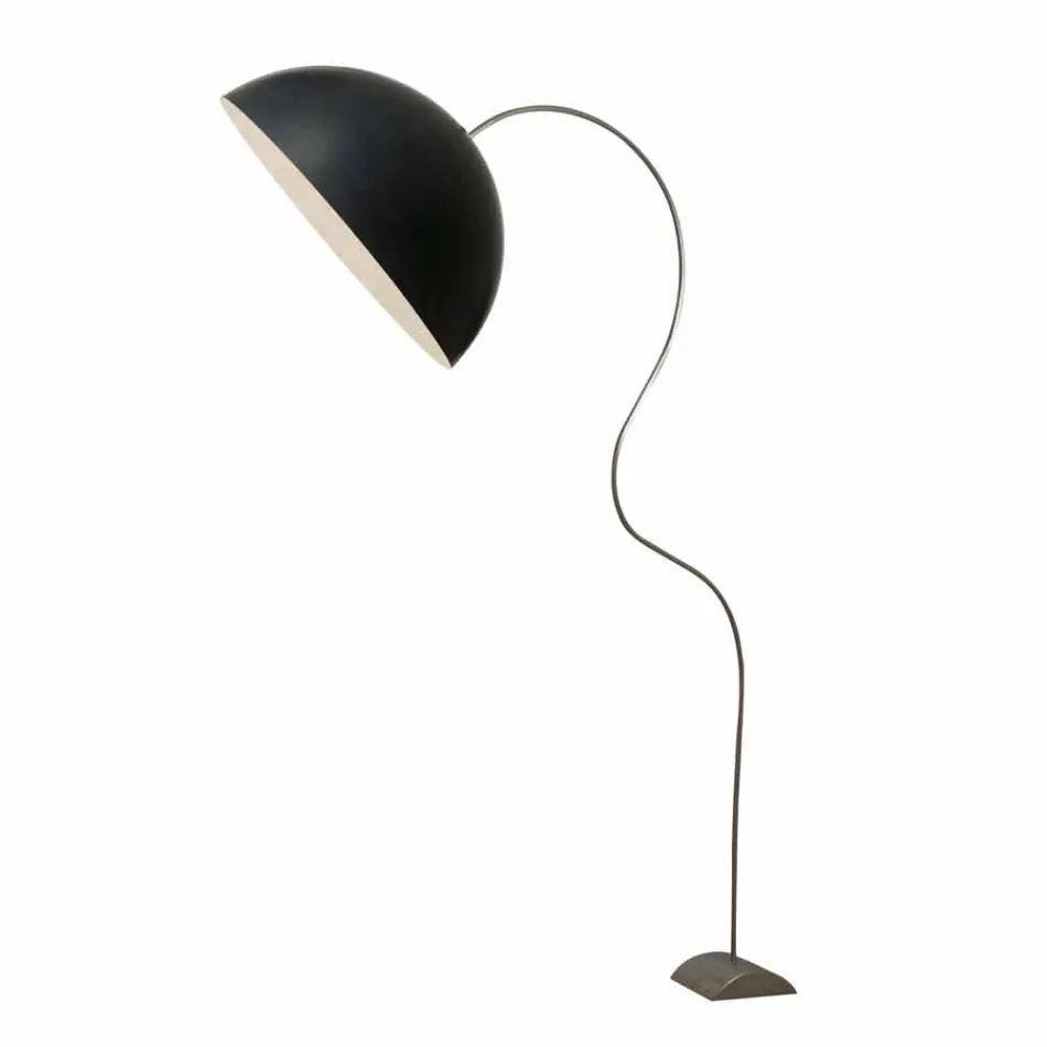 Moderní H210cm stojací lampa In-es.artdesign Half Moon barevný nebulit Viadurini