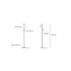 Stojací lampa Alma z hliníku a bílého foukaného skla Viadurini