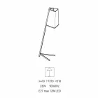 Kovová stojací lampa s moderním bílým bavlněným stínidlem vyrobené v Itálii - Barton Viadurini