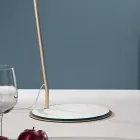 Kovová stojací lampa s PVC stínidlem potaženým látkou - Adriana Viadurini