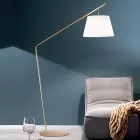 Kovová stojací lampa s PVC stínidlem potaženým látkou - Adriana Viadurini