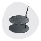 Kovová stojací lampa s PVC stínidlem potaženým látkou - Adriana Viadurini