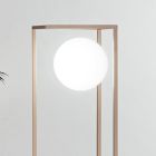 Moderní stojací lampa z kovu a foukaného skla s práškovým nástřikem - Zenio Viadurini
