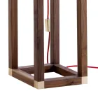 Stojací lampa v onyxu a designovém dřevě Grilli York vyráběná v Itálii Viadurini