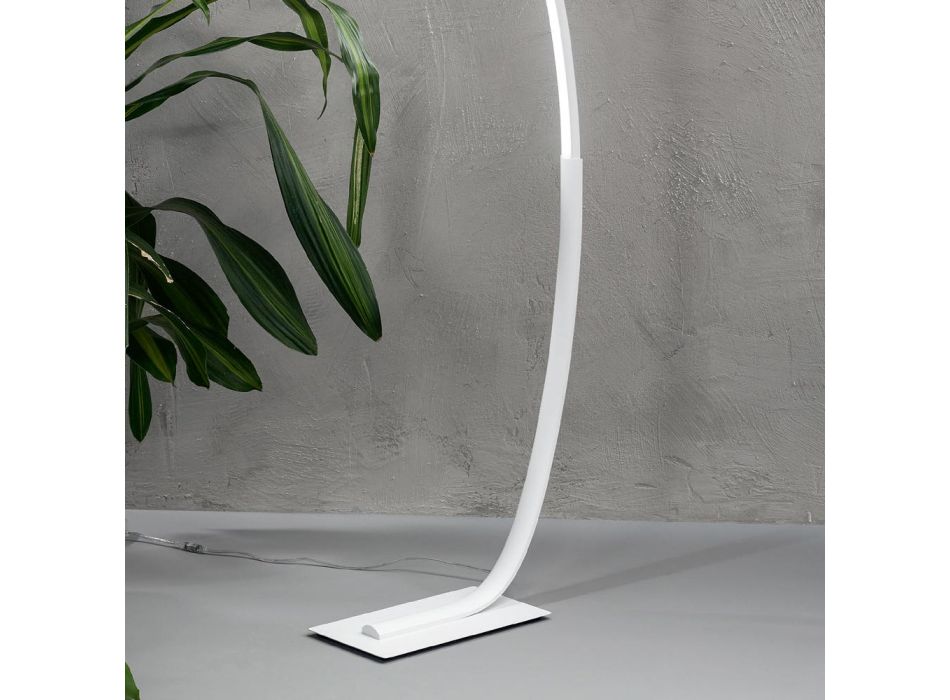 Moderní stmívatelná LED stojací lampa v černém, zlatém nebo bílém kovu - Gondola Viadurini