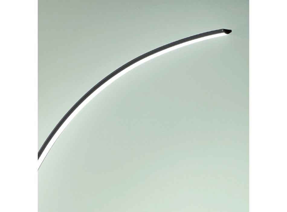 Moderní stmívatelná LED stojací lampa v černém, zlatém nebo bílém kovu - Gondola Viadurini