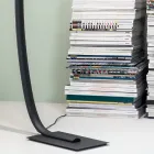 Moderní stmívatelná LED stojací lampa v černém, zlatém nebo bílém kovu - Gondola Viadurini