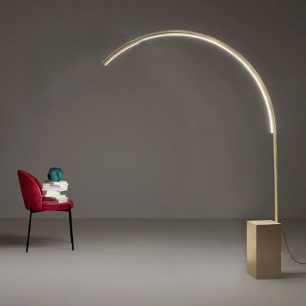 Moderní stojací lampa se stmívatelným LED světlem z lakovaného kovu - Picea Viadurini