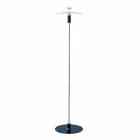 Moderní stojací lampa s chromovanou strukturou a skleněnou deskou Made in Italy - Saturno Viadurini