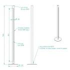 Moderní kovová stojací lampa s dvojitým osvětlením Made in Italy - Roman Viadurini