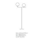 Moderní stojací lampa z ručně foukaného benátského skla - sníh Viadurini