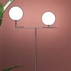 Moderní stojací lampa z ručně foukaného benátského skla - sníh Viadurini