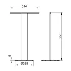 Stojací držák na ručníky pro umyvadlo v bílém nebo černém hliníku - Alcade Viadurini