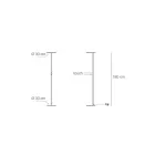 Stojací lampa z kovu s různými povrchovými úpravami vyrobená v Itálii - Lumi Viadurini