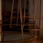 Stojací lampa do obývacího pokoje 3 světla v minimálním stylu z bílého nebo přírodního kovu - styl Viadurini