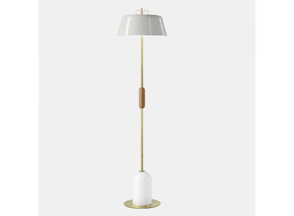 Podlahová lampa do obývacího pokoje Barevný hliník a mosaz 5 povrchových úprav - Bonton od Il Fanale Viadurini