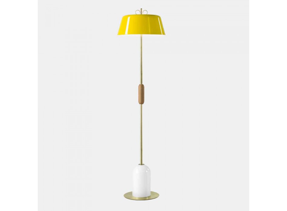 Podlahová lampa do obývacího pokoje Barevný hliník a mosaz 5 povrchových úprav - Bonton od Il Fanale Viadurini
