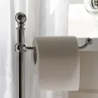 Vintage stojací lampa Terra s držákem papíru a držákem na toaletní kartáč z mosazi a keramiky – Caen Viadurini