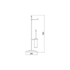 Vintage stojací lampa Terra s držákem papíru a držákem na toaletní kartáč z mosazi a keramiky – Caen Viadurini