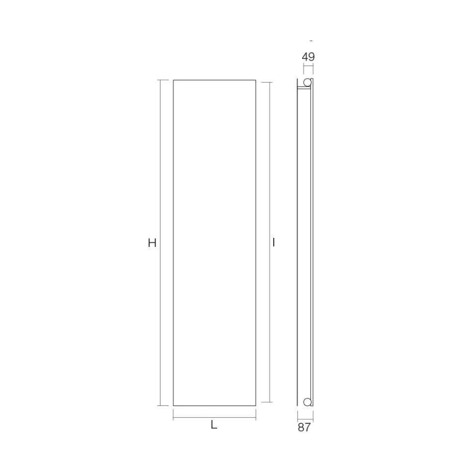 Sálavá deska se smíšeným systémem z uhlíkové oceli Made in Italy - Bigne Viadurini