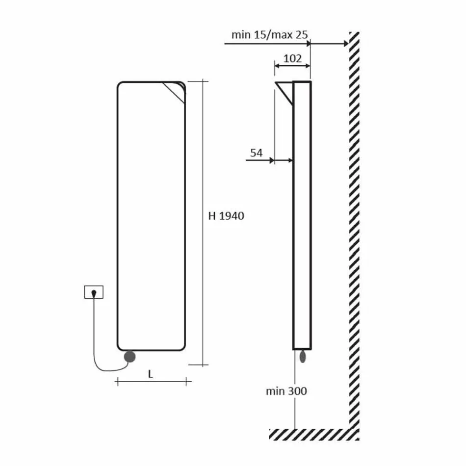 Elektrický sálavý talíř s moderním designem do 1000 W - kniha Viadurini