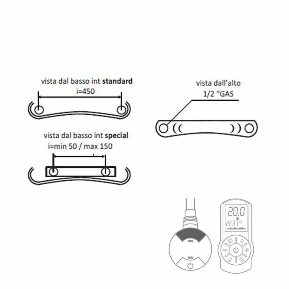 Elektrický sálavý deskový moderní nástěnný radiátor do 1000 W - ohnutý Viadurini