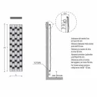 Vertikální design 5barová ocelová sálavá deska až do 1003 Watt - řeka Viadurini