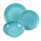 Moderní barevné talíře 18 kusů kompletní stolová služba v Gres - Creta Viadurini