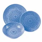 Moderní barevné talíře 18 kusů kompletní stolová služba v Gres - Creta Viadurini