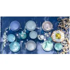 Moderní barevné talíře 18 kusů kompletní stolová služba v Gres - Creta Viadurini