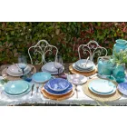 Moderní barevné talíře 18 kusů kompletní stolová služba v Gres - Creta Viadurini