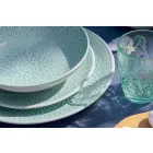 Moderní barevné talíře 18 kusů kompletní stolová služba v Gres - Creta Viadurini