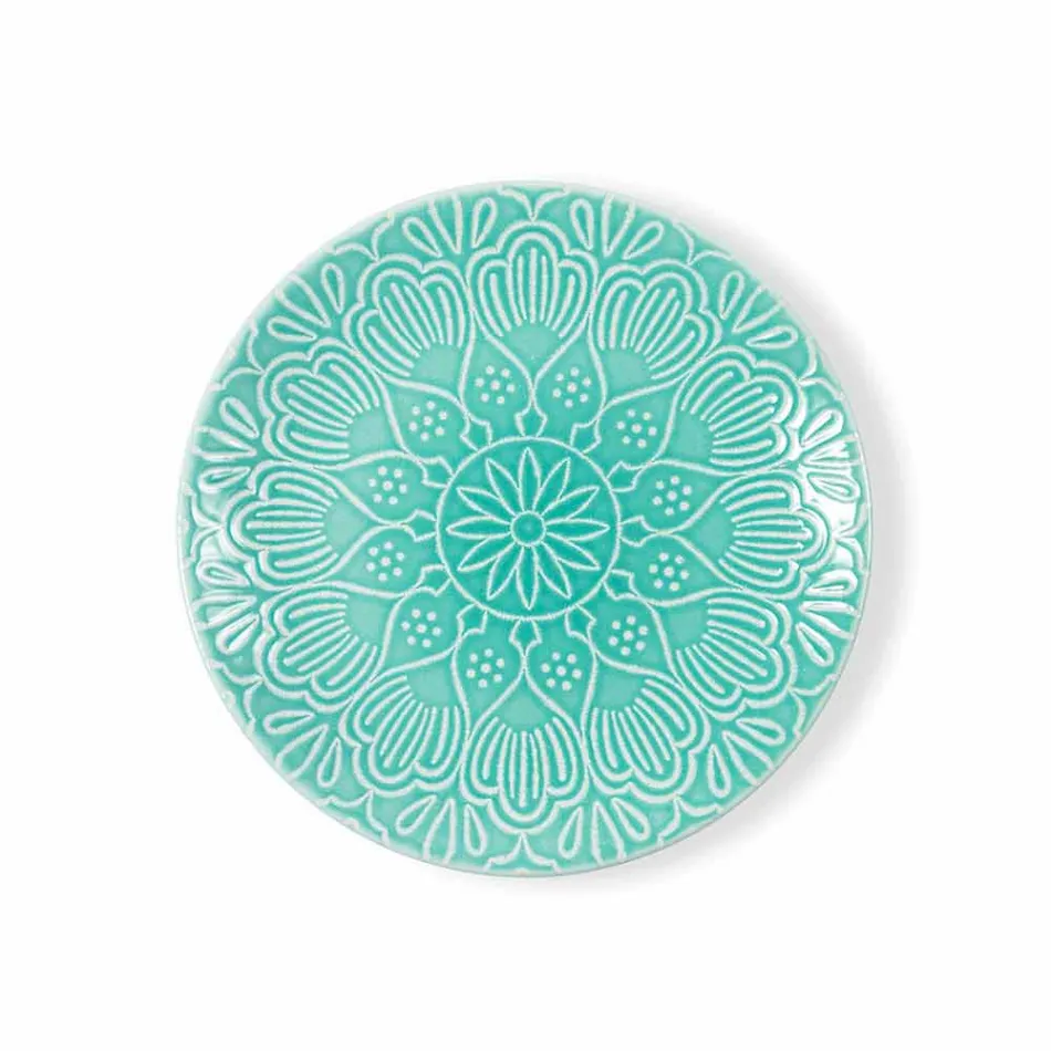 Moderní barevné talíře 18 kusů kompletní stolová služba v Gres - Creta Viadurini