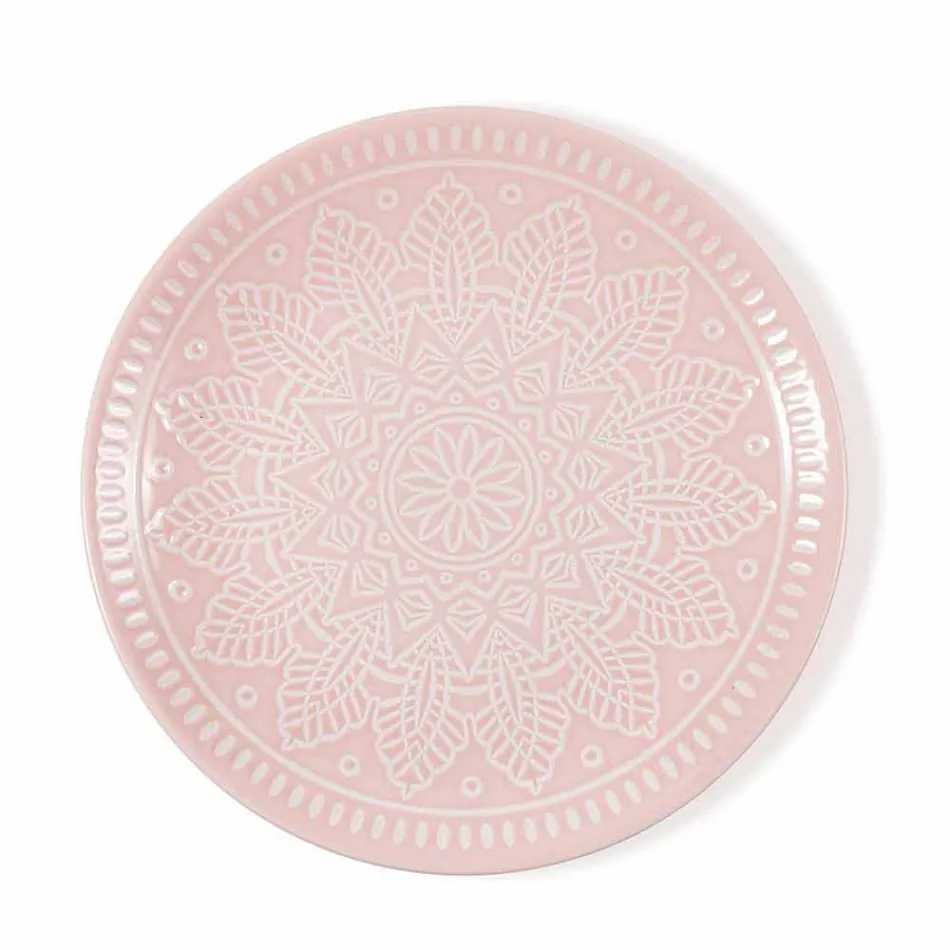 Moderní barevné talíře 18 kusů kompletní stolová služba v Gres - Creta Viadurini