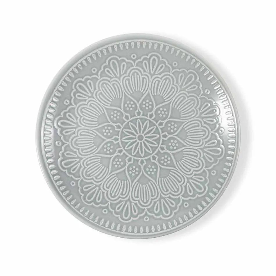 Moderní barevné talíře 18 kusů kompletní stolová služba v Gres - Creta Viadurini