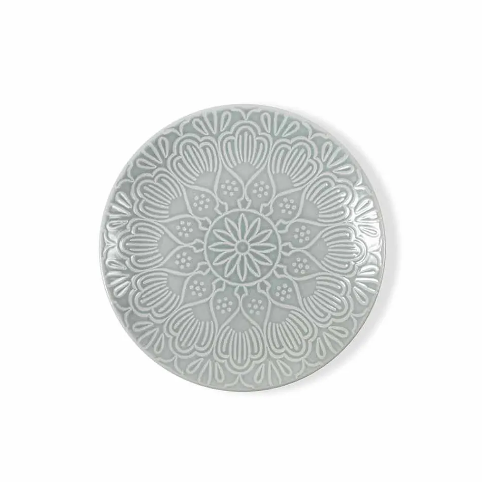 Moderní barevné talíře 18 kusů kompletní stolová služba v Gres - Creta Viadurini