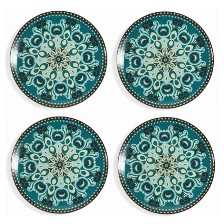 Porcelánové servírovací talíře Oriental Decor Underglaze 4 ks - Eivissa Viadurini