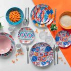 Kompletní servisní talíře z porcelánu a barevného kameniny 18 kusů - Anfa Viadurini