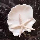 Designový talíř mušle v pískovaném sochařském mramoru vyrobený v Itálii - Mietta Viadurini