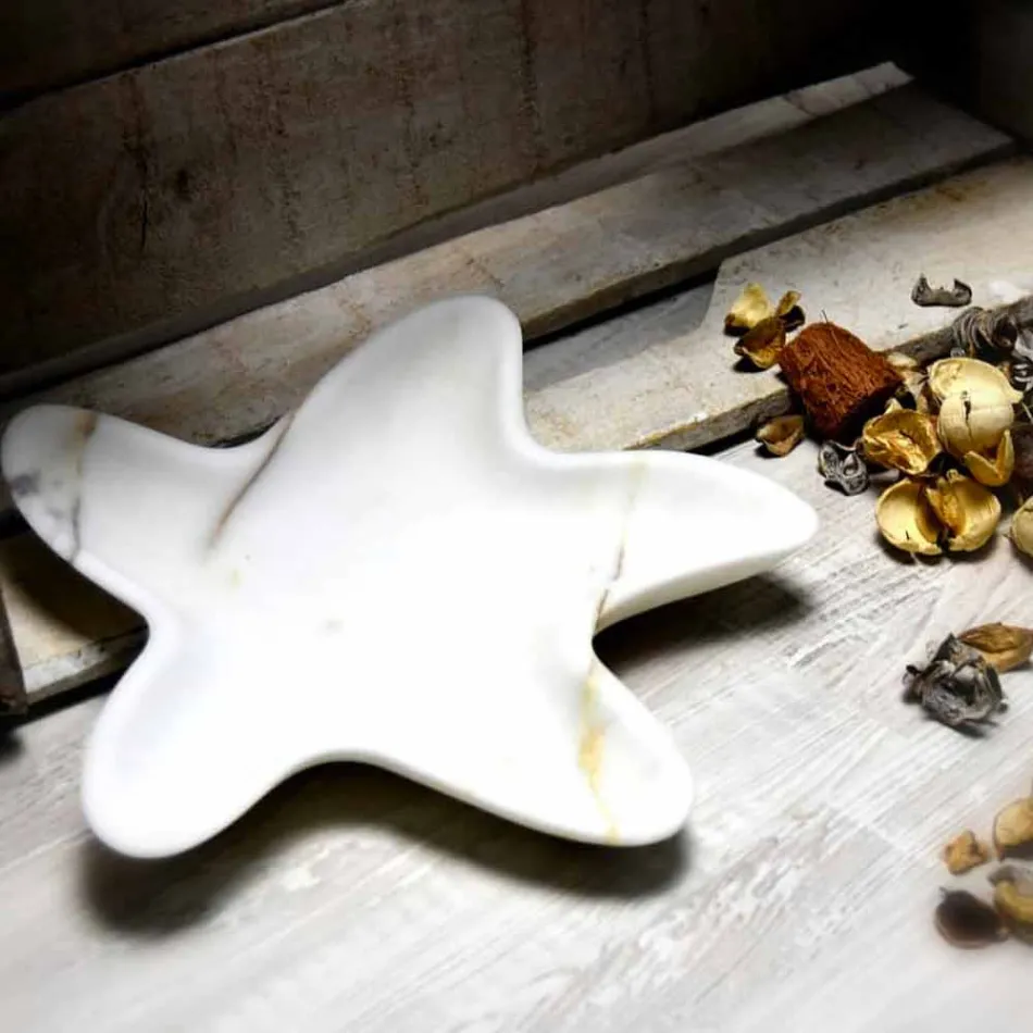 Moderní mramorový talíř ve tvaru hvězdice vyrobený v Itálii - Ticcio Viadurini