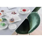 Oblíbený talíř 12 kusů v bílém porcelánu ručně zdobený - Rafiki Viadurini