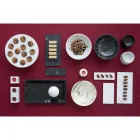 Kulatý sýrový talíř v bílém nebo černém mramoru vyrobený v Itálii - Kirby Viadurini