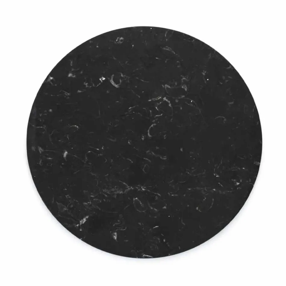 Kulatý sýrový talíř v bílém nebo černém mramoru vyrobený v Itálii - Kirby Viadurini