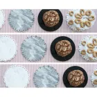 Kulatý sýrový talíř v bílém nebo černém mramoru vyrobený v Itálii - Kirby Viadurini