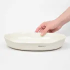 Oválný servírovací talíř z bílého porcelánu v luxusním provedení - Arcimaesta Viadurini