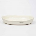 Oválný servírovací talíř z bílého porcelánu v luxusním provedení - Arcimaesta