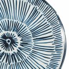Bílý porcelánový servírovací talíř Modré podglazurové dekorace 4 kusy - Tribu Viadurini