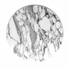 Kulatý servírovací talíř v bílém mramoru Carrara vyrobený v Itálii - Kamil Viadurini