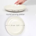 Italský luxusní bílý porcelánový kulatý servírovací talíř - Arcimaesta Viadurini